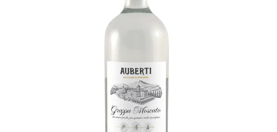 Bottle of Auberti Grappa Moscato