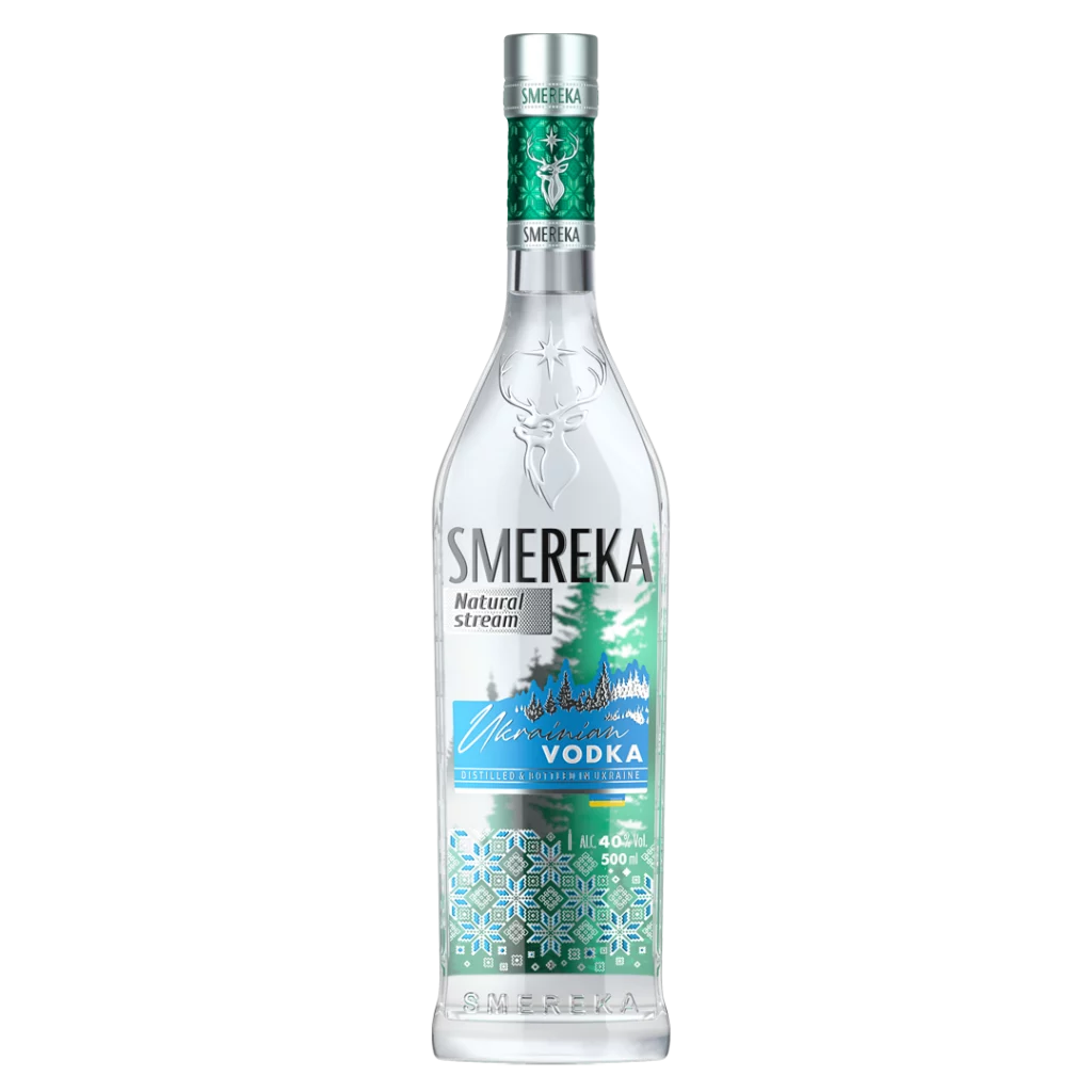 Bottle of Smereka Natural Stream VodkaBottle of Smereka Natural Stream Vodka